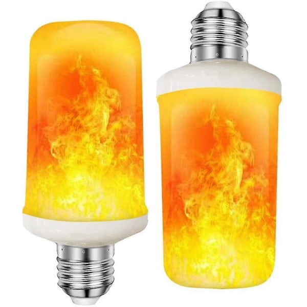 2 st LED Flamljus Glödlampa Flam Lampa 5w E27 Sockel Flimrande Flamljus Glödlampa Dekorativa Atmosfärlampor