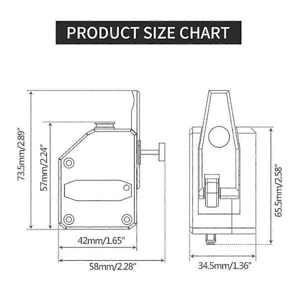 Dubbeldriven Växel Extruder Uppgradering Bmg Extruderingskit För 3D-skrivare Reduktions Extruder DIY Kit För 1.75mm Filament-
