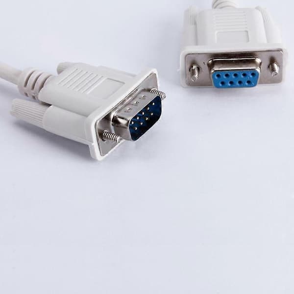 1,5M Han til Hun Seriel DB9 9-Pin Forlængerkabel RS232 til PC Laptop