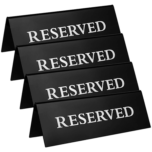 4 st Akryl Reserverad Skylt Fest Reserverad Bordskylt Reserverad Sittplats Skylt Bröllop Reserverad Skylt