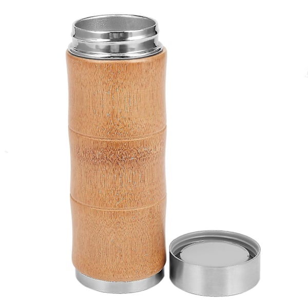 400ml Kaffemuggar Rostfritt Stål Tumbler Termokopp Dricka Te Mjölk Bambu Mode Isolering Wa