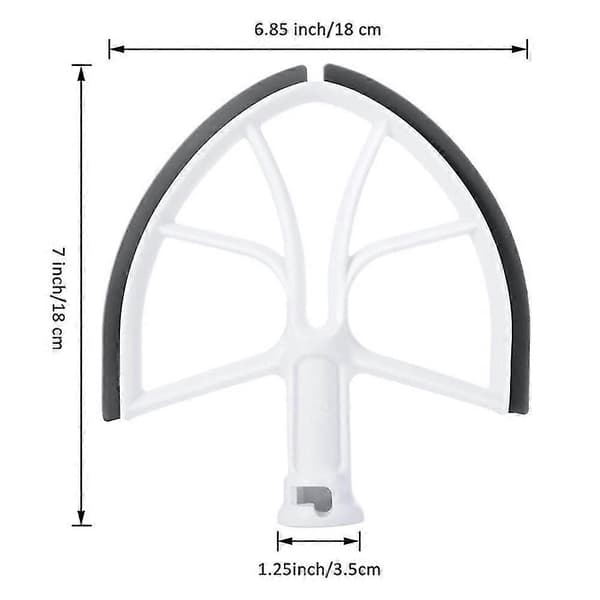 Flex Edge Visp Flat Visp Padle Med Silikonkant Reservedeler For Kitchenaid 6qt B