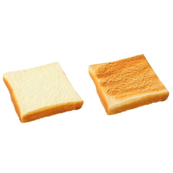 2 st Simulerade Bröddekorationer Toastmodell Ornament Kreativ Brödmodell Dekor