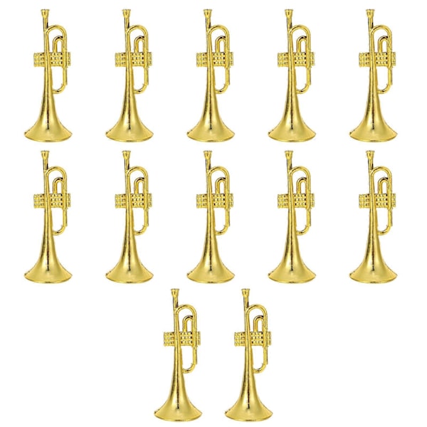 12 kpl Musiikki-instrumenttien malli-kranssi DIY-tarvikkeet Miniatyyrimalli koristeluun