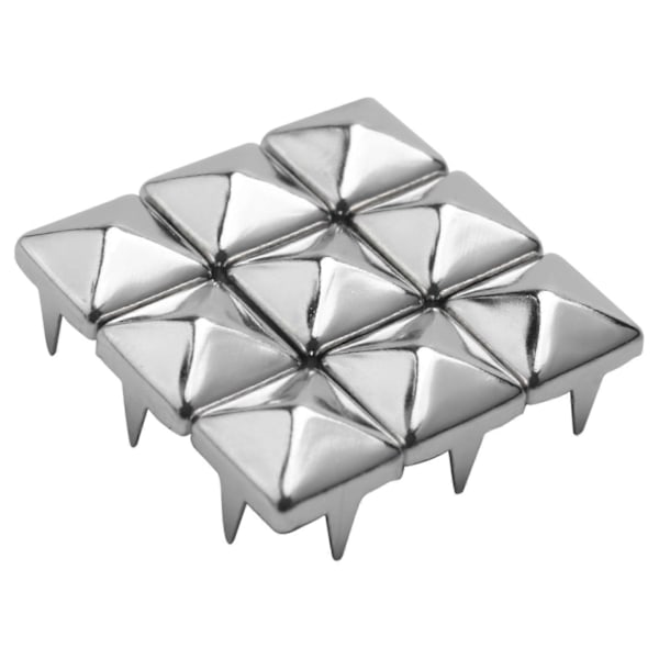 200 stk. Kobber 6 mm Sølv Nitter Pyramider Dekoration
