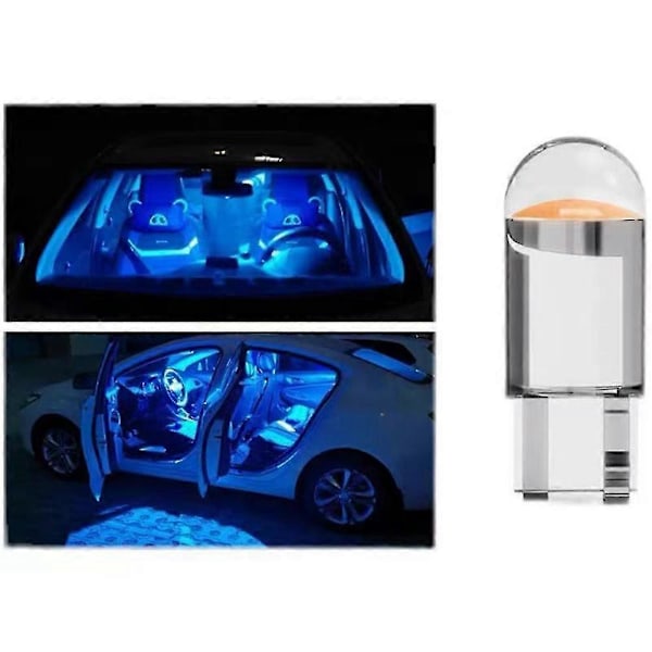 200x W5w Led T10 Bil Cob Glas 6000k Auto Bilar Skyltlampa Läs Drl