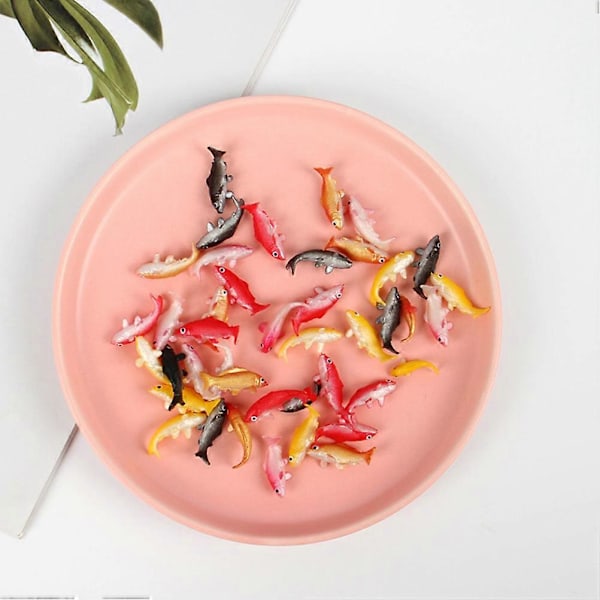 10 stk. Mini Simulering Gullfisk Modeller Fargerike Mini Falske Fisk Modeller Blandet Stil