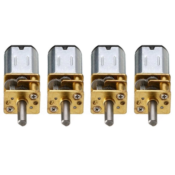 4 kpl 30rpm N20 -nopeusvaihteinen DC 6V -moottori pelkistysvaihteilla ja metallivaihteistolla