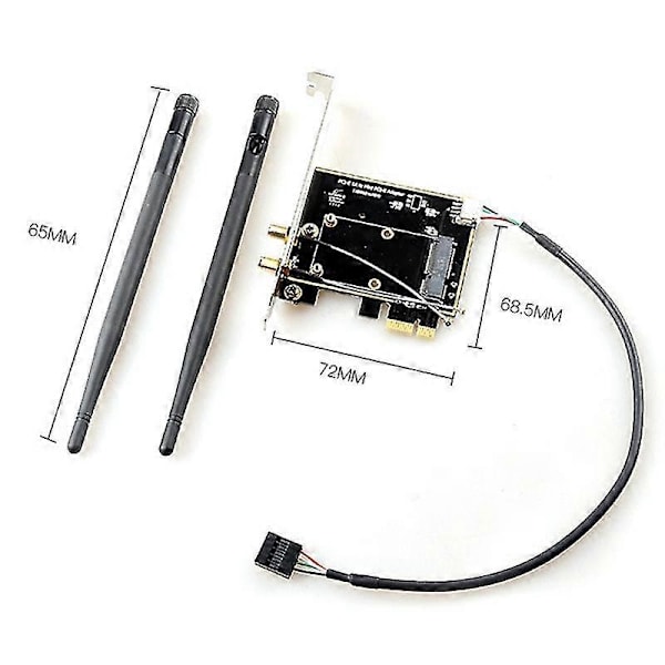 Mini Pcie Desktop Wifi Adapter Pci-e X1 Trådløs Wifi Adapter Konverter Til