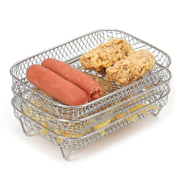 Friturestativ Tre Stabelbare Dehydrator Stativ Toast Stativ Tilbehør Til Ninja Foodi Dz201 Dz40
