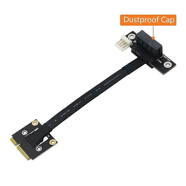 Mini Pcie - Pci-e 1x 270 asteen sovitinkaapeli 20cm Pcie3.0 jatkokaapeli 4-nastaisella - Sata-kaapelilla