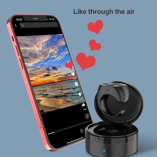 Tiktok Bluetooth -kaukosäädin langaton sivun kääntöohjain Black
