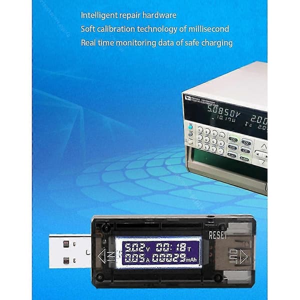 USB Tester DC Strømmåler 3V-9V Digital Voltmeter Voltimetro Volt Meter Wattmeter Spenningstester Do