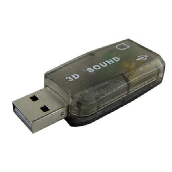 Ekstern USB 2.0 til 3D Virtuelt Lydkort Adapter Konverter 5.1 Kanaler