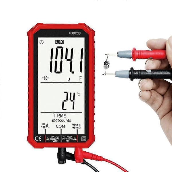 Fs8233 Kapacitans Multimeter Ohm Hertz Tester 1000v10a/20a Testledninger, egnet til Generel Digital
