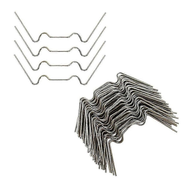 100 stk. W-Type Drivhus Glas Fjeder Tråd Overlappende Clips Fikseringsklemmer