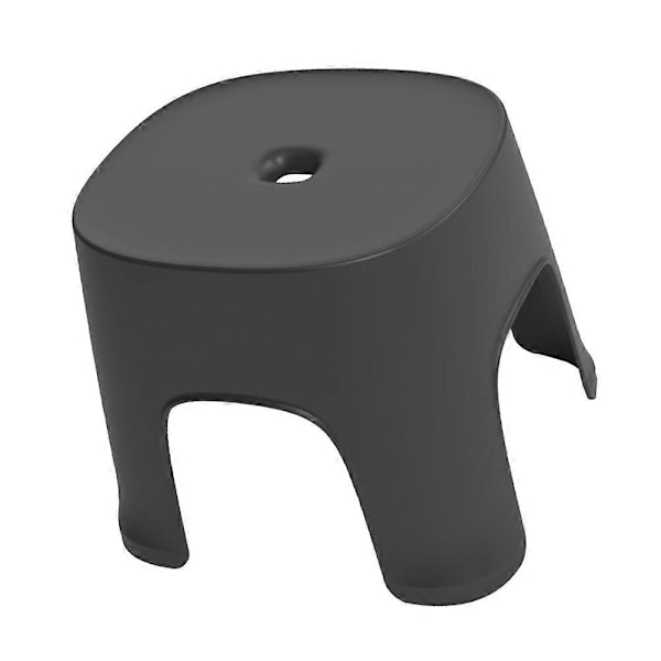 1 st Multifunktionell Plastpall Halkfri Låg Pall Sko-pall Badrum Liten Pall för Hemmet (Svart)