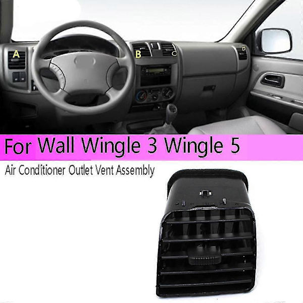 Bil Dashbord Luft A/C Uttak Ventilmontering For Great Wall Wingle 3 Wingle 5 Dashbord Ventil Luftdyse
