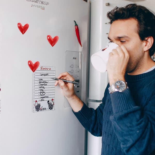 6 stk. Søde Kærlige Hjerte Køleskabsmagnet Valentinsdag Hjerteformet Køleskabsmagnet