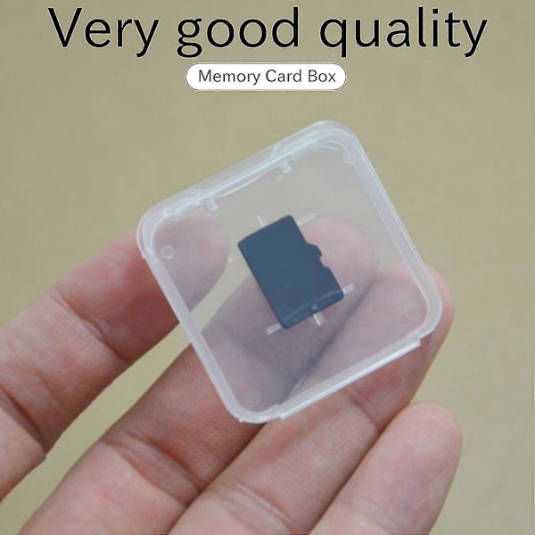 10 stk. Plast Minnekort Kortboks Etui SD SDHC XD MMC CF Oppbevaringsetui Transparent