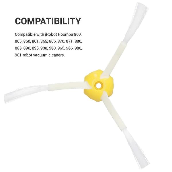 Tillbehörssats Kompatibel med iRobot Roomba 800/900 - 3-pack Sidoborstar