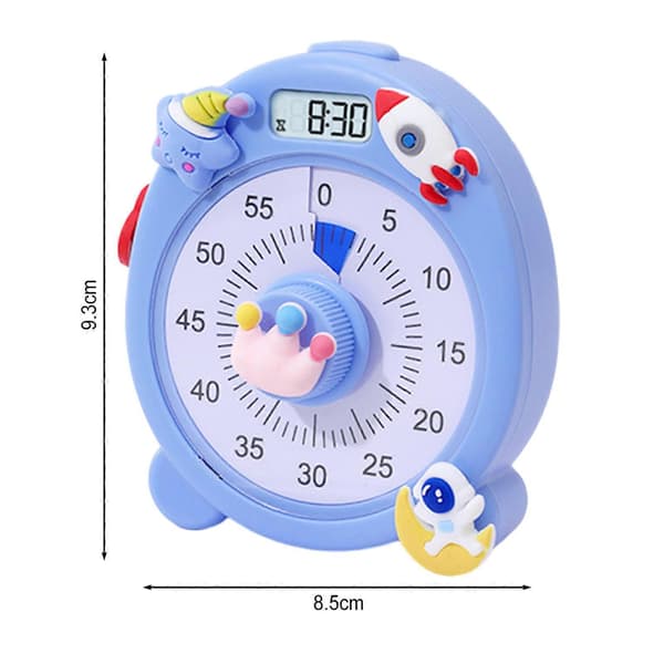 1 Sæt Timer Letanvendelig Lydløs 60-Minutters Visuel Studietimer Magnetisk Adsorption Nedtællingstimer til Hjemmekøkken
