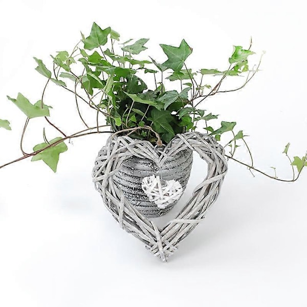 Sydänriipus Tyylikäs DIY Rattan Pohjoismainen Romanttinen Kudottu Riipuskoriste Häihin