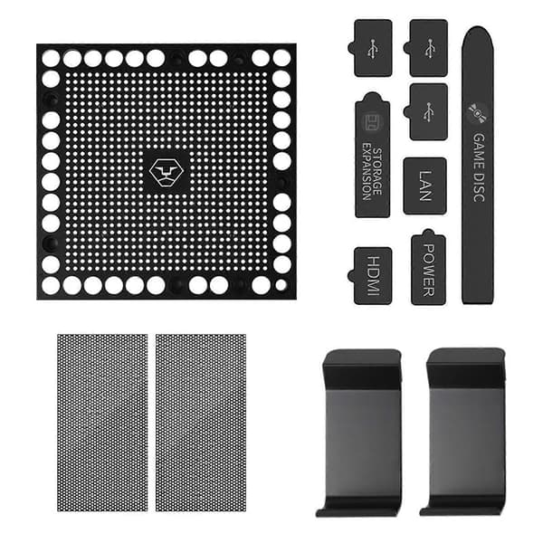 Støvtæt Dæksel Sæt med Controller Holder Nem Installation Mesh Filter Dæksler til Xbox Series X Konsol