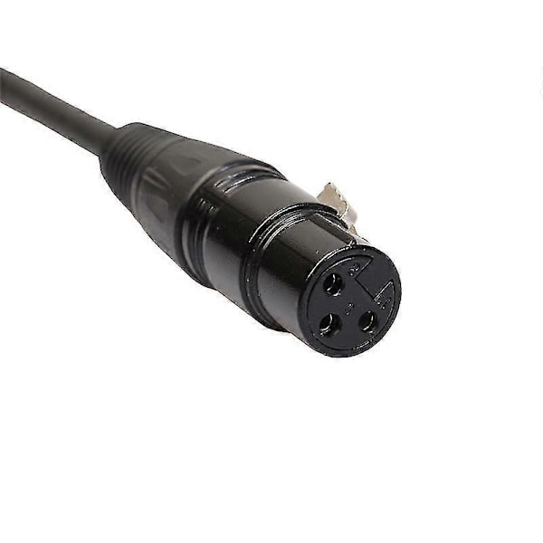 Mikrofonkabel 3m XLR-kabel Scenelyskabel Ledning 3-pinners hann til hunn-kontakt for mikrofon