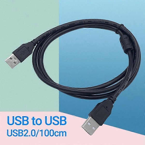 Datakabel Høyhastighetsoverføring Stabil Utgang Driverfri USB2.0 A til A Hann til Hann Dataoverføringskabel for Radiator