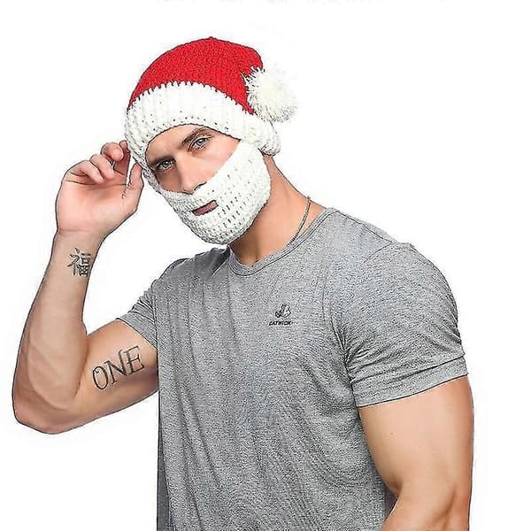 Jul Vinter Virkad Tomteluva Med Skägg