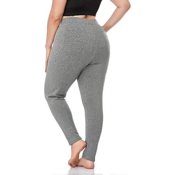 Fleeceforede leggings for kvinner i store størrelser, varme termiske yogabukser for vintertrening S-4xl Style1 4XL