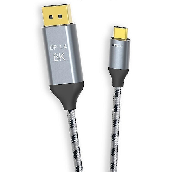 Usb-c - Dp 1.4 -kaapeli, tukee 8K@60Hz resoluutiota, kuparipunos Dp -kaapeli, sopii Macpro Disp:lle