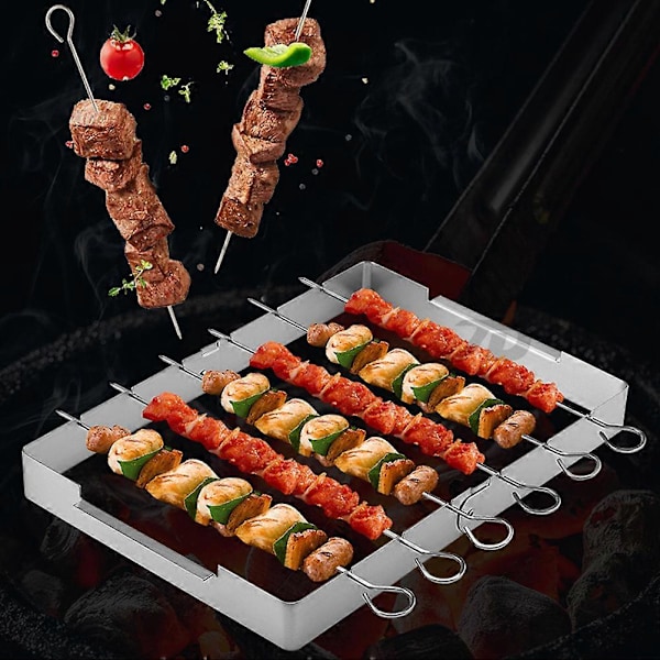 1 set Hållbart Användbart Grill Rostfritt Stål Barbecue Rack för Utomhusbruk