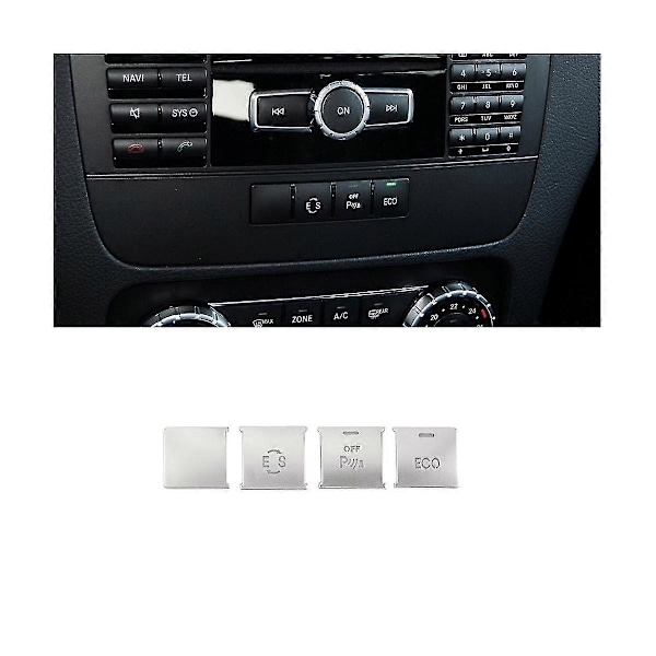 Bil Centerkonsol CD Panel Aircondition Knap Mærkat Trim Til Klasse X204 Tilbehør(a)