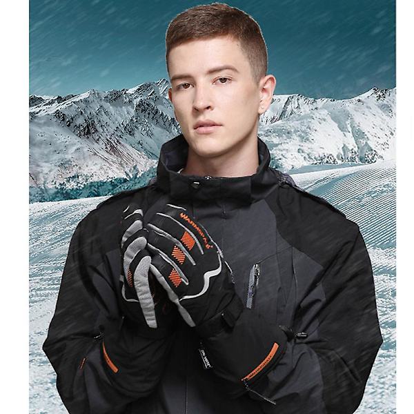 Evago Handskydd Värmehandskar, Hög Värme Andningsbara Värme Touch Temperaturreglerande Handskar, Vattentäta Fem Finger Handrygg Laddning Och H M