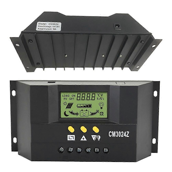 CM3024Z 30A 12V/24V Solar Charge Controller Generator til solpanelbatteri til hjemmet