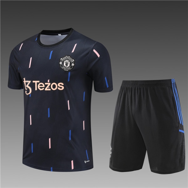 Säsong 22-23 Manchester United kortärmad tröja för vuxna/barn black 18