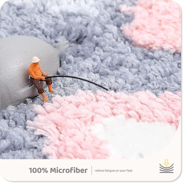 Tflycq 49,8 cm x 79,8 cm Djur Badrumsmatta Söt Badrumsmatta Halkfri Mjuk Duschmatta Mikrofiber Vattenabsorberande Tjock Luddig Golvmatta, Maskintvättbar 15.7  * 23.6