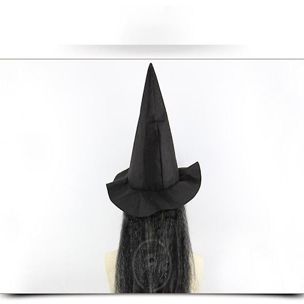 Förbannad Häxmask Läskig Dracula Monster Halloween Kostym (långt Hår Med Mössa) Maskeradfest Skräck Demon Zombie 2023