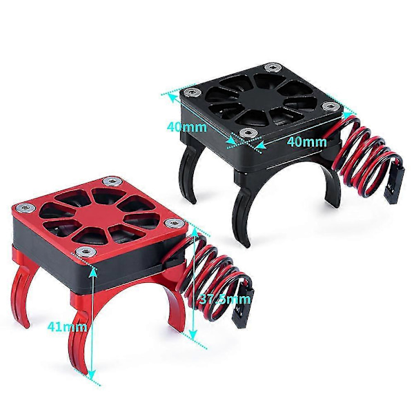 Rc Bil Motor Radiator Dæksel Køleventilator Motor Køleplade Temperaturkontrol Til 1/10 Rc Crawler Trax