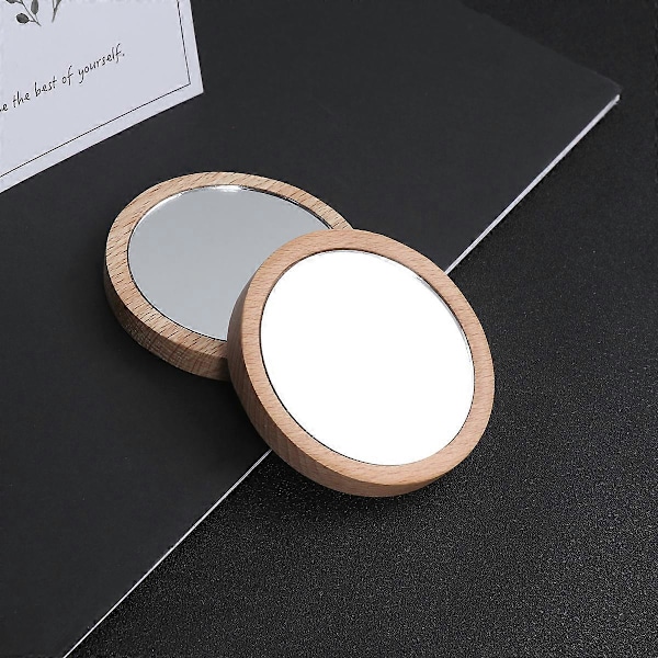 2 KPL Elm Mini Meikkispeili 6,5 cm 7,5 cm Pyöreä Kannettava Taskupeili