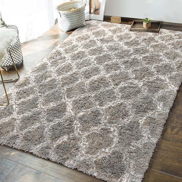 Tflycq Geometriska Mattor för Sovrum - 152 x 244 cm Luddig Ryamatta Modern Inomhus för Vardagsrum Flickor Pojkar Barnrum Studentrum Barnkammare Hem Semesterinredning Golv