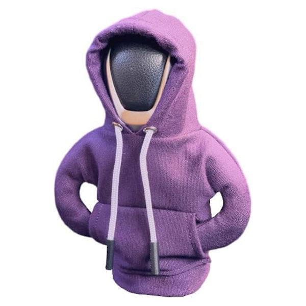 Rolig bilväxelspaksknopp hoodie bilinteriör nyhetstillbehör dekoration purple