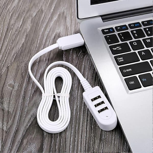 1,2 m 3 Port Multi Usb2.0 Hub Splitter Konverter Ekstern Forlængerkabel Splitter Til Pc Computer Ac