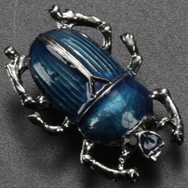 Sinisiä hyönteisiä esittävät rintaneulat, kullanvärinen PTFE-rintaneula, vintage-tyyliset naisten hattujen ja huivien klipsit, korut, bijoux
