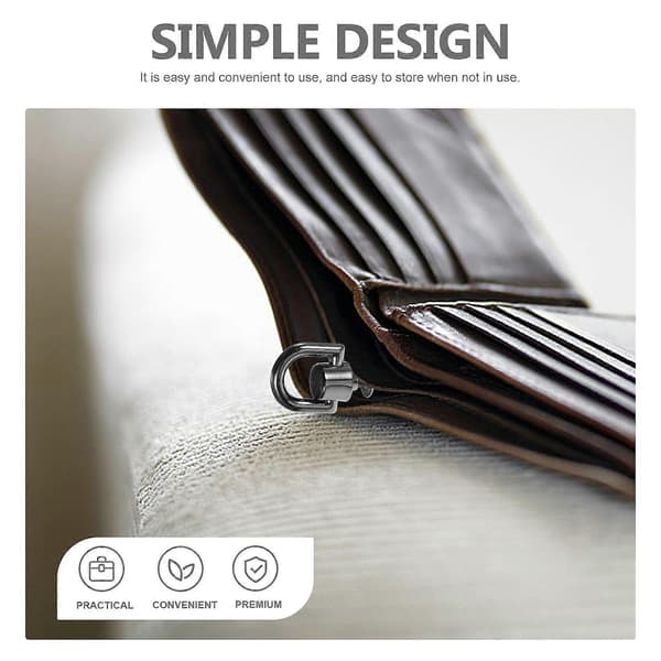4 stk. Roterbare Rivet Stud D-ringer Multifunksjonelle D-ringer Roterende Ryggsekk Veske Tilbehør