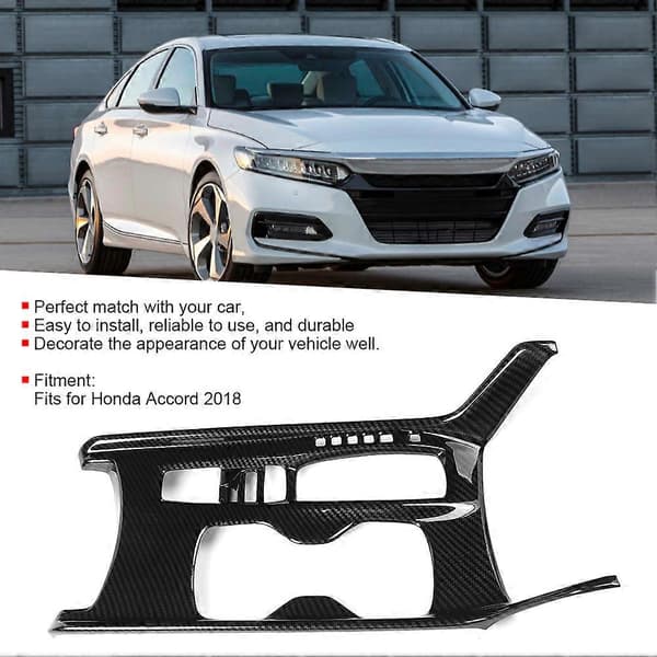 Gear Shift Box Panel Holder Trim i Carbon Fiber Stil Passer til Honda Accord 2018