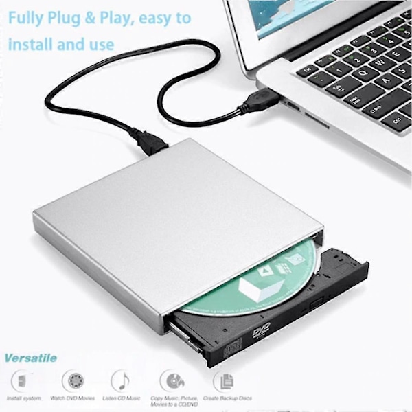 Extern PC CD USB-gränssnitt Inomhus Utomhus DVD-drivrutin Brusreducering Com