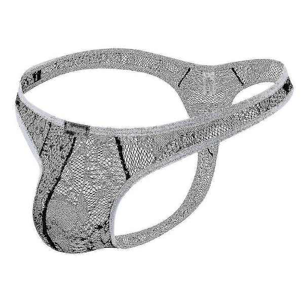 Herr Spets Enfärgad G-string Trosor Kalsonger Låg Midja Underkläder Nattkläder Black L